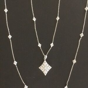 Affinity Diamond 1/4 CT TW Sterling 3-Piece Vintage Inspired Necklace Set/NEW!